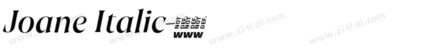 Joane Italic字体转换